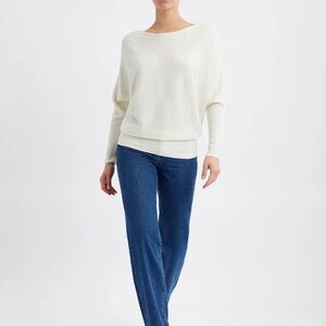 Reiss Ilara Slash Neck Sweater Size Small